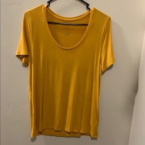 Mustard scoop neck